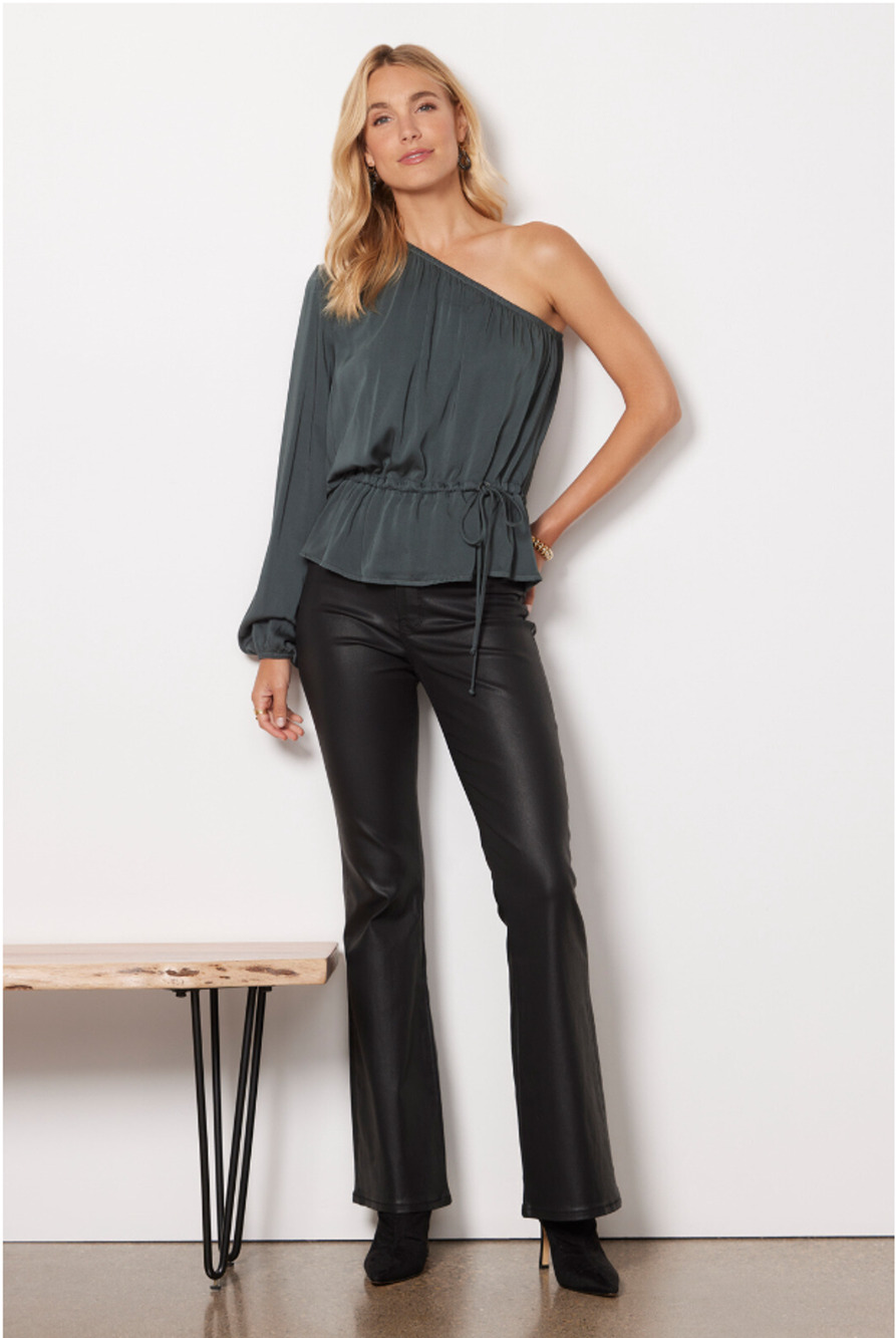 CLOTH & STONE NWT Luxe Satin One Shoulder Top // XS